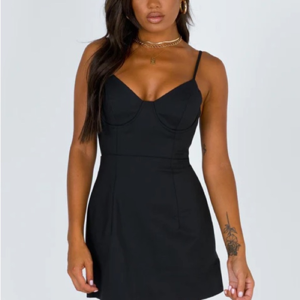Princess Polly Black Bustier Mini Dress – Size US 4 / AU 8 / EU 36